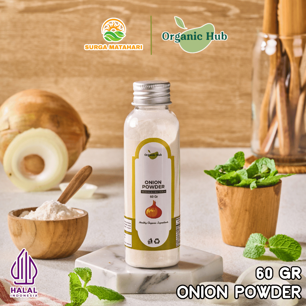 

Organic Hub Onion Powder Bumbu Masakan Dapur 100% Bawang Bombay Bubuk Masak 60 gr