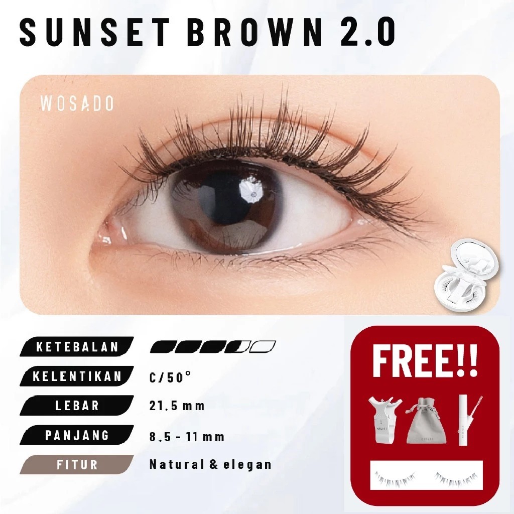 WOSADO Magnetic Lashes SUNSET BROWN UPGRADED