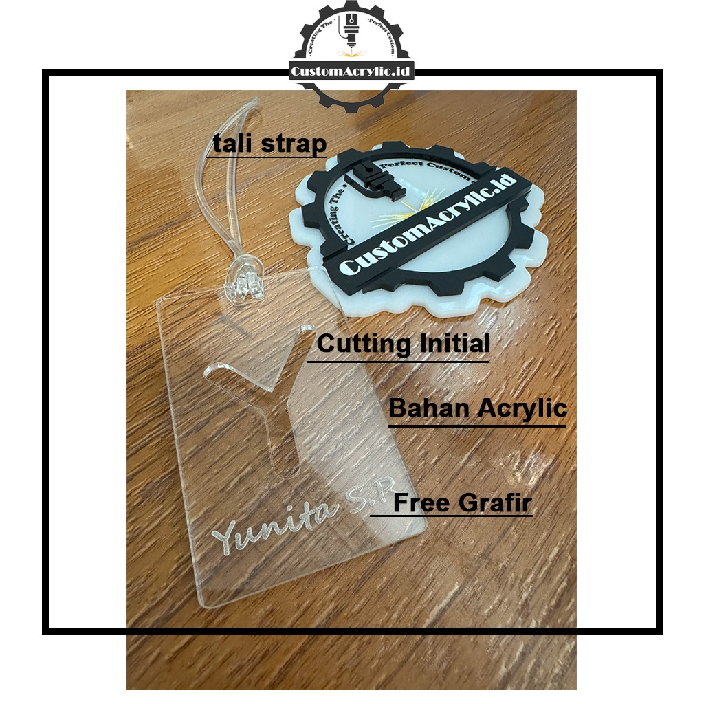 CUSTOM LUGGAGE TAG / BAG TAG | LUGGAGE TAG ACRYLIC / Akrilik | Tali Koper | Identitas Tas Koper