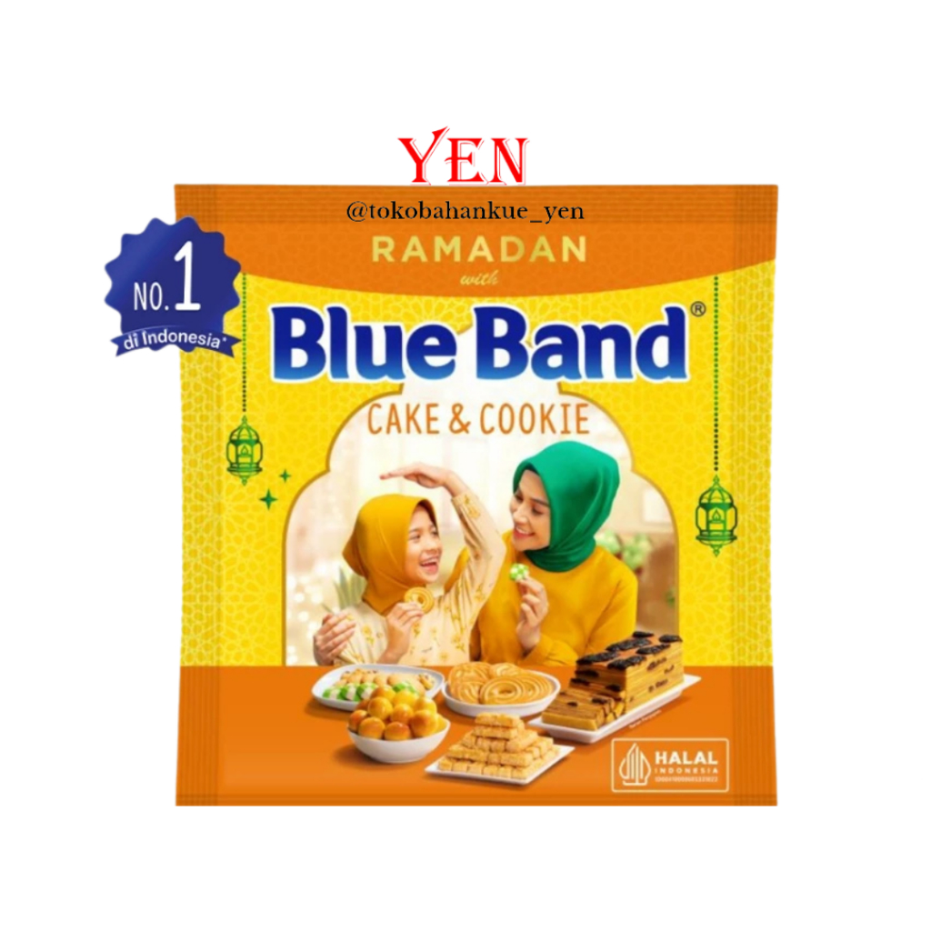 

Blue Band Margarin Cake and Cookies Sachet 200gr / Blueband Cake and Cookies