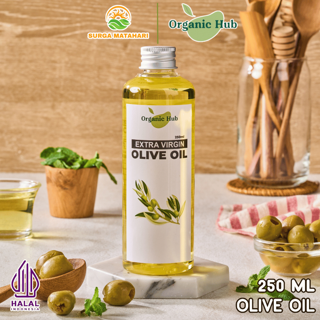 

Organic Hub Virgin Olive oil 100% Minyak zaitun EXTRA VIRGIN OLIVE OIL 250ML Bisa UNTUK MASAK