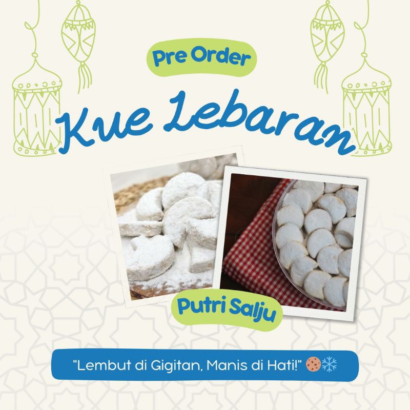 

Kue kering lebaran putri salju premium pulen, 500g