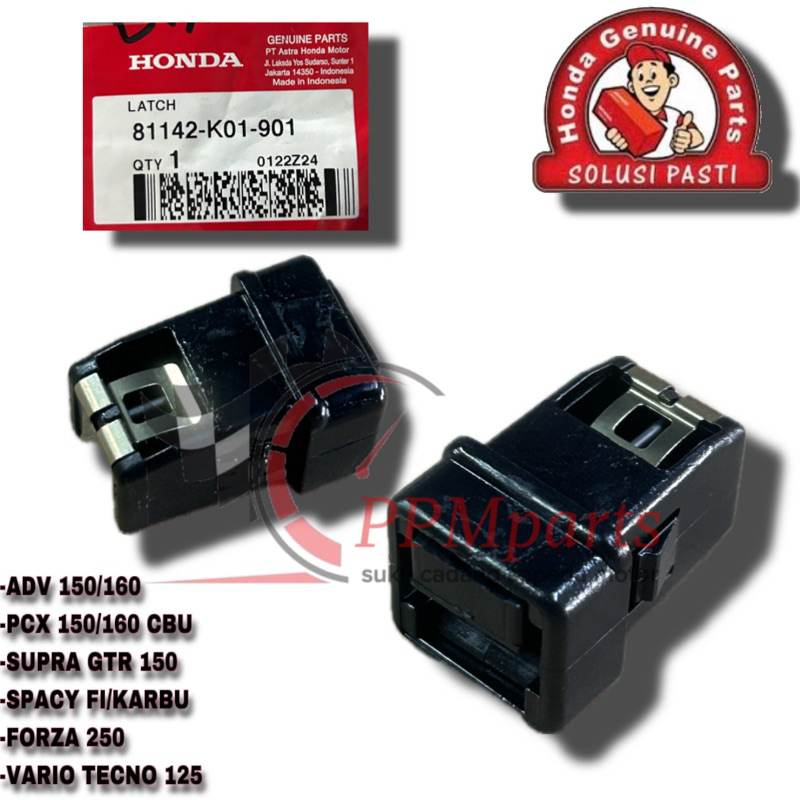 Latch Pengait Laci – PCX 150 K97, PCX Hybrid, Spacy Karbu FI, Vario 125 FI 81142K01901 Original