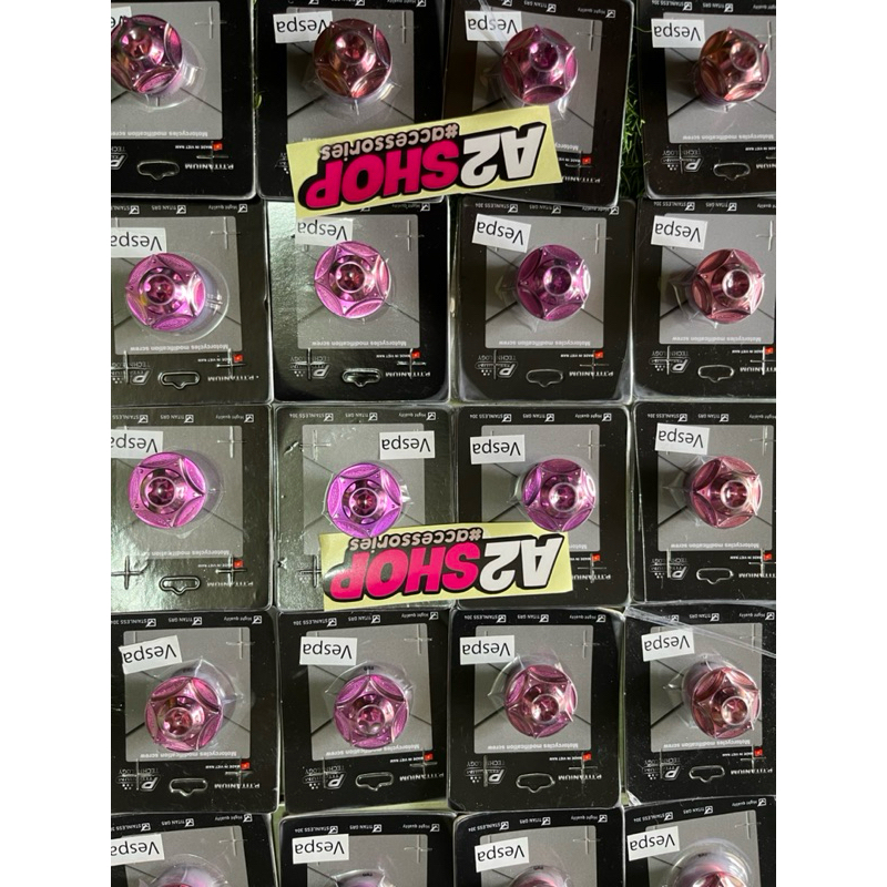 BAUT TITANIUM TUTUP OLI MESIN VESPA MATIC