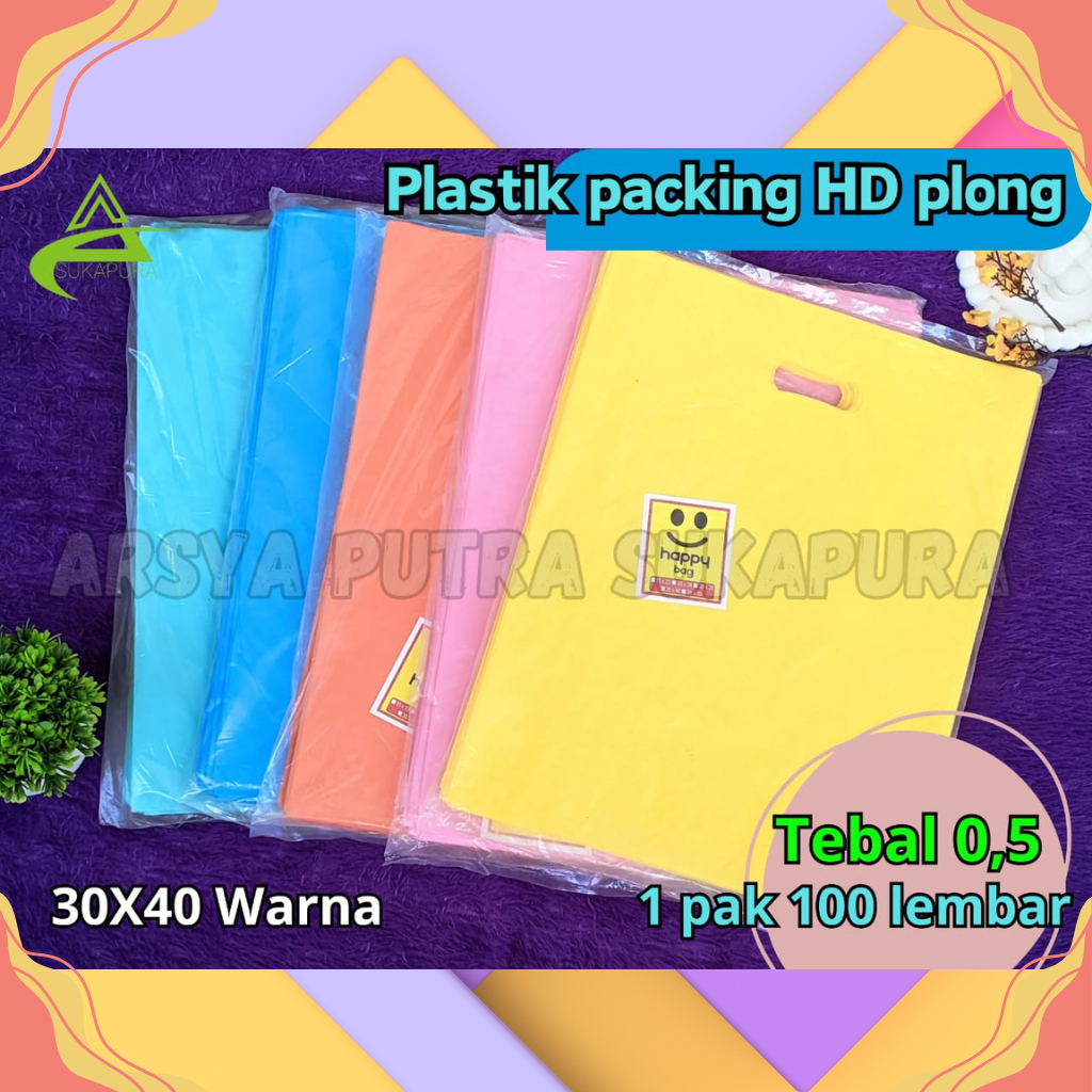

(ISI PER PACK 100 PCS)PLASTIK PACKING HD PLONG UK. 30x40 tebal 0,5 PREMIUM GLOSSY plastik packing olshop/plastik packing baju