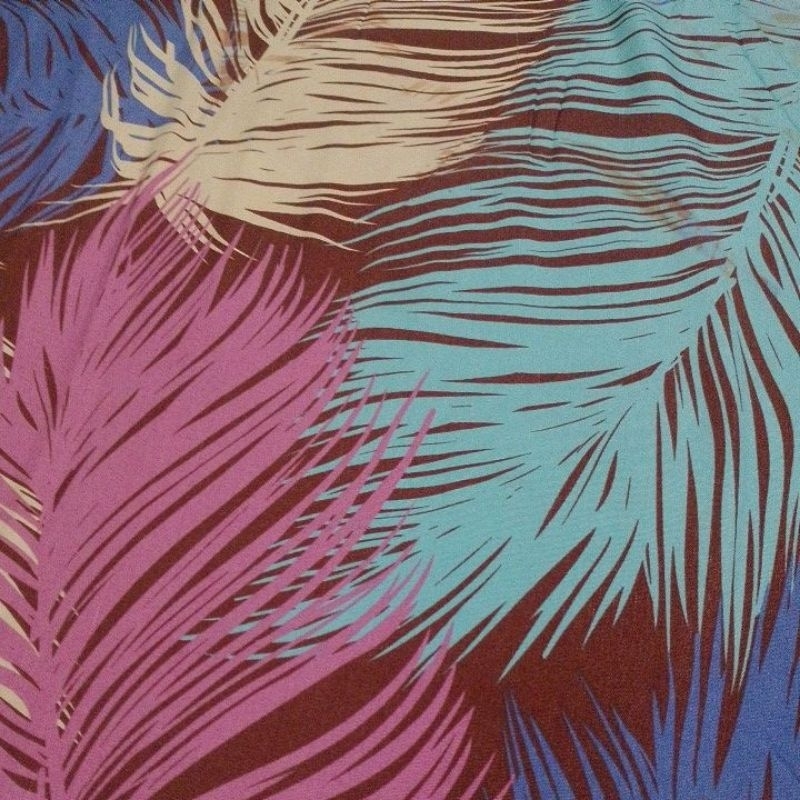 Kain Motif Daun Tropis baju