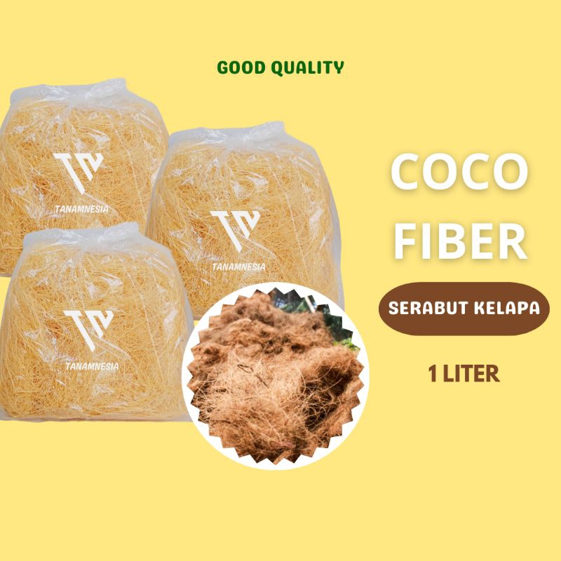 SERABUT KELAPA COCO FIBER SERAT KEMASAN 1 LITER TERMURAHHHHH | SARANG BURUNG | COCOFIBER SARANG BURU