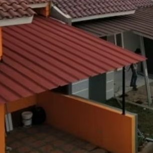 kanopi baja ringan atap spandek pasir