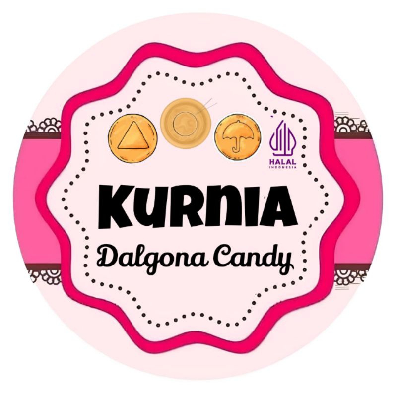 

(MINIMAL ORDER 100 PCS) STICKER LABEL DALGONA CANDY PERMEN