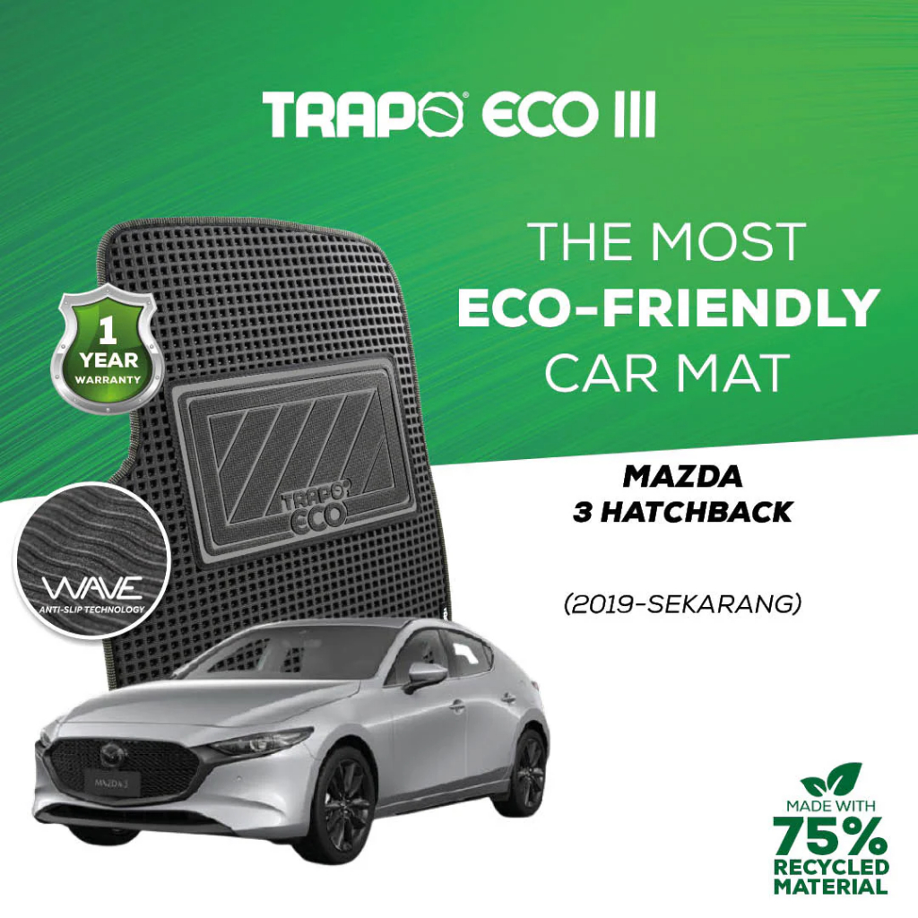 Karpet Mobil Trapo Eco Mazda 3 Hatchback (2019-Sekarang) Karpet Mazda 3 Hatchback