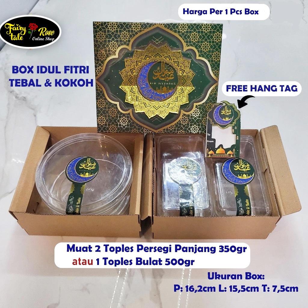 

Box Hampers Idul Fitri Lebaran Premium - Muat 1 Toples 500 gr atau 2 Toples 350 gr