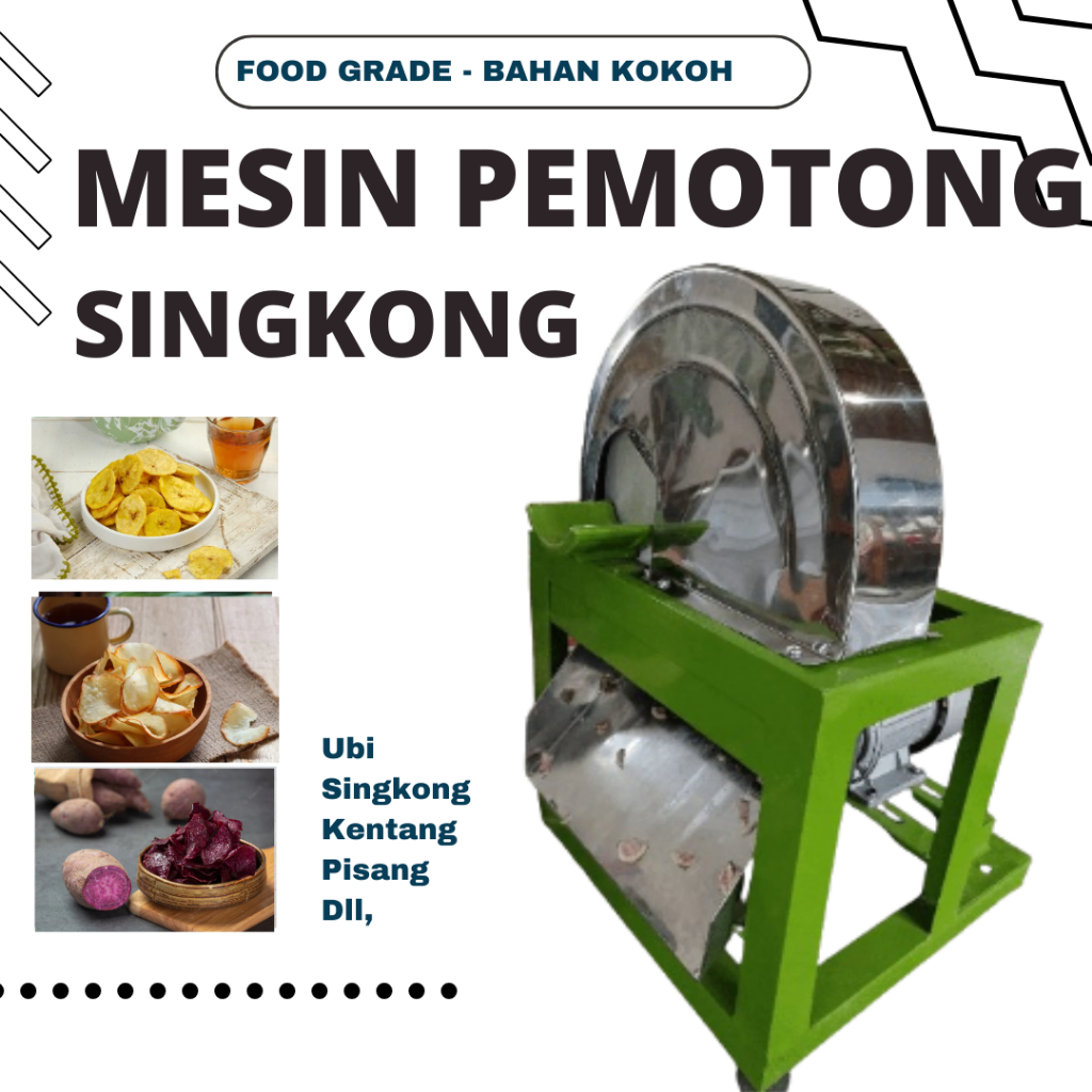 Dinamo Pengiris Singkong Keripik Alat Pemotong Kentang Goreng Mesin Singkong Mesin Pemotong Keripik 