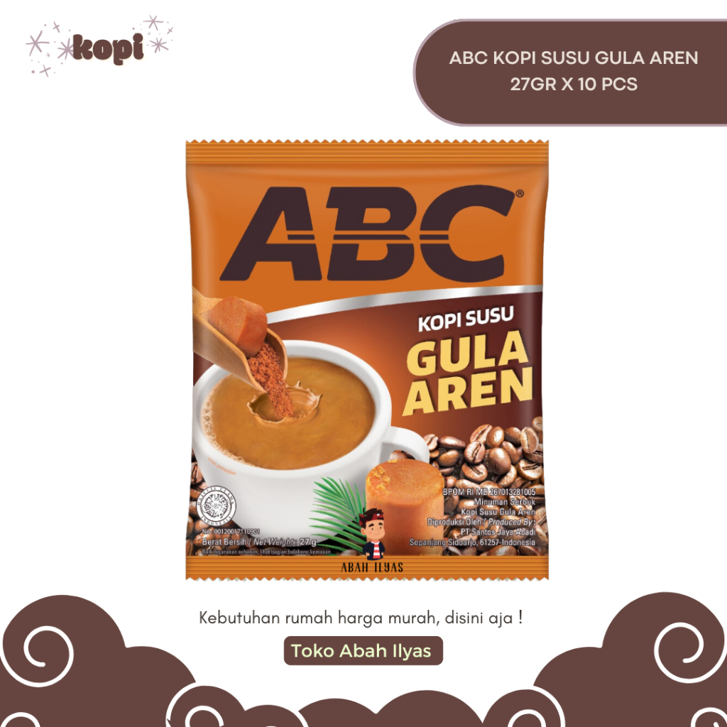 

Kopi ABC Kopi Susu Gula Aren Sachet isi 10 Pcs