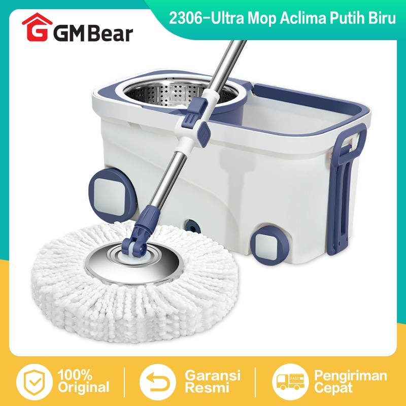 GM Bear Alat Pel Lantai Peras Otomatis 2306 - Ultra Mop Aclima Pel Lantai Putar Spin Mop