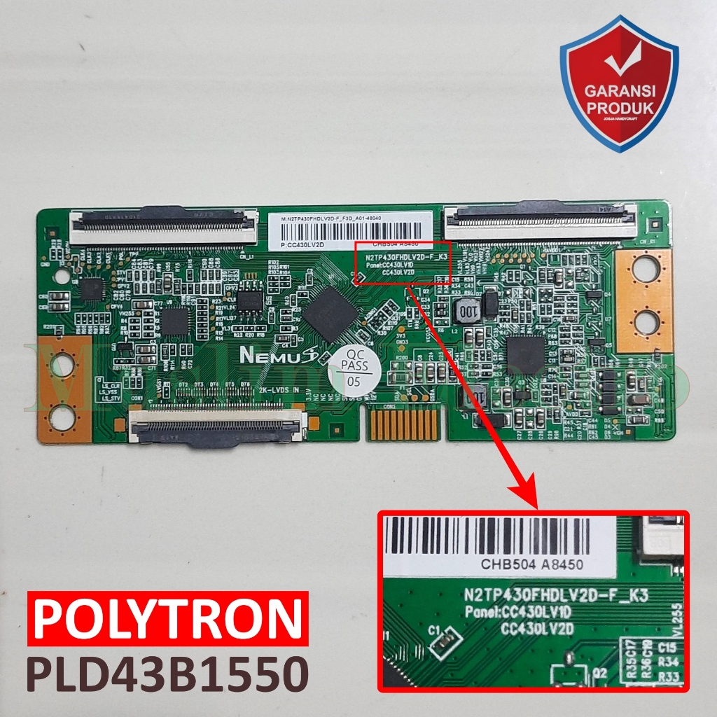 TCON TV LED Polytron PLD43B1550  43B1550