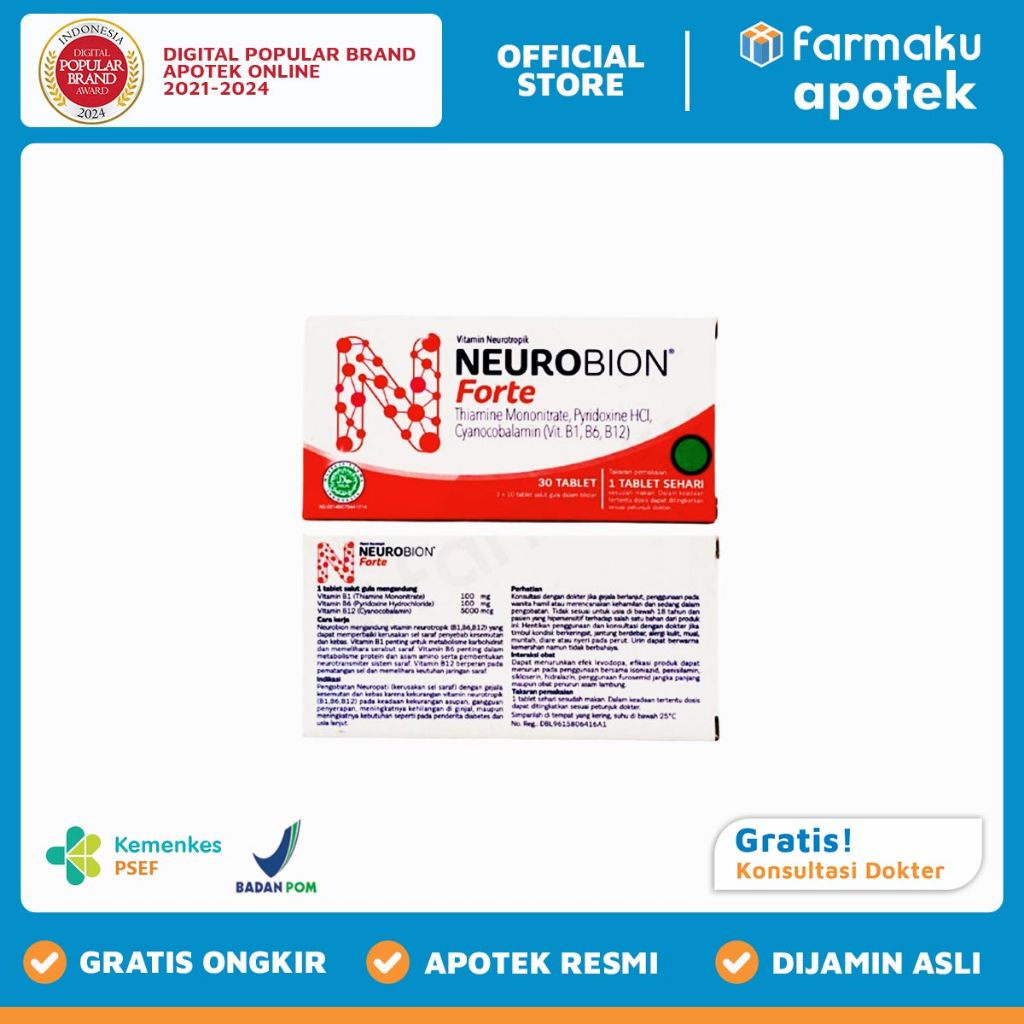 Neurobion Forte 5000 Strip 10 Tablet  - TJD