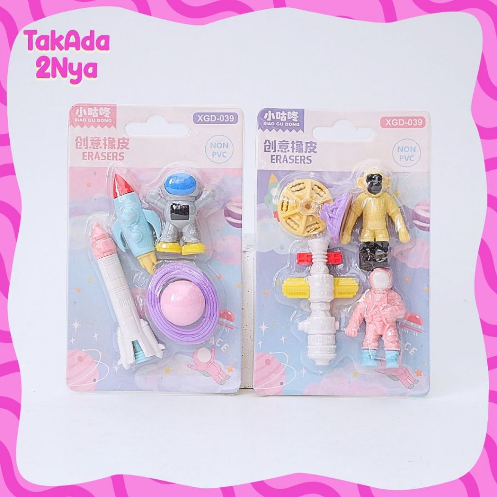 

Penghapus 3D Xiao Gu Dong Papan Astronot XGD-039 Satelit Roket Eraser Karet Karakter Miniatur