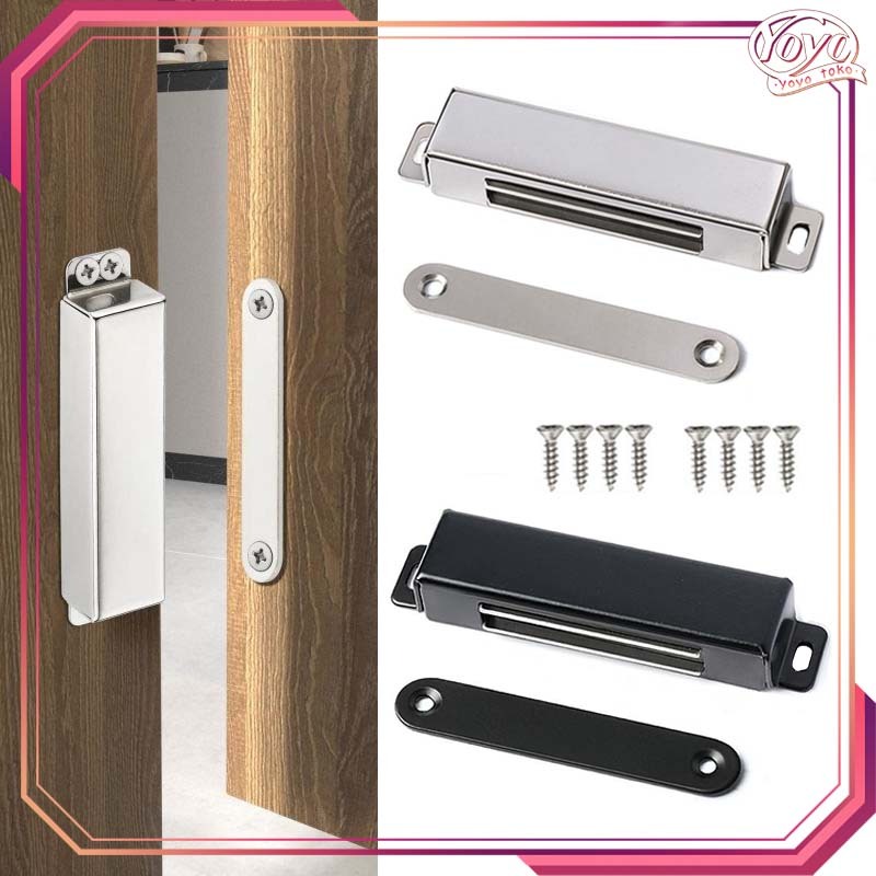 Kunci Lemari Magnet 10cm Magnet Penahan Pintu Lemari Kunci Pintu Magnet Lemari Pintu Stainless Steel