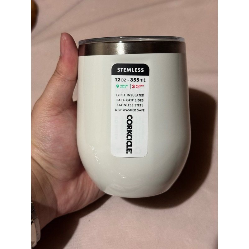 Corkcicle 12oz Stemless Wine Glass - Tumbler Kaca Anggur Tanpa Batang
