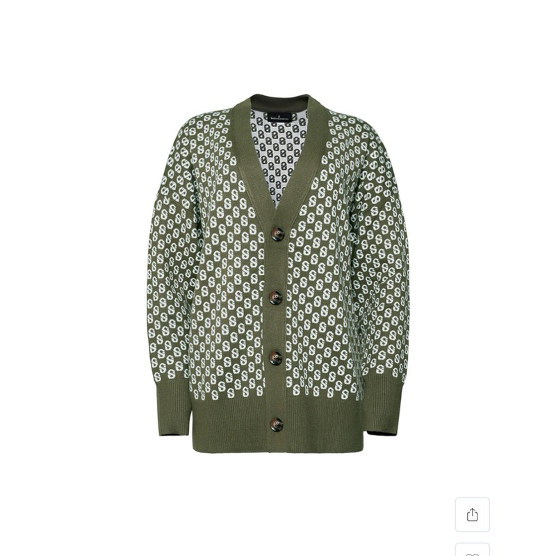 Buttonscarves - Signature Monogram Cardigan PL