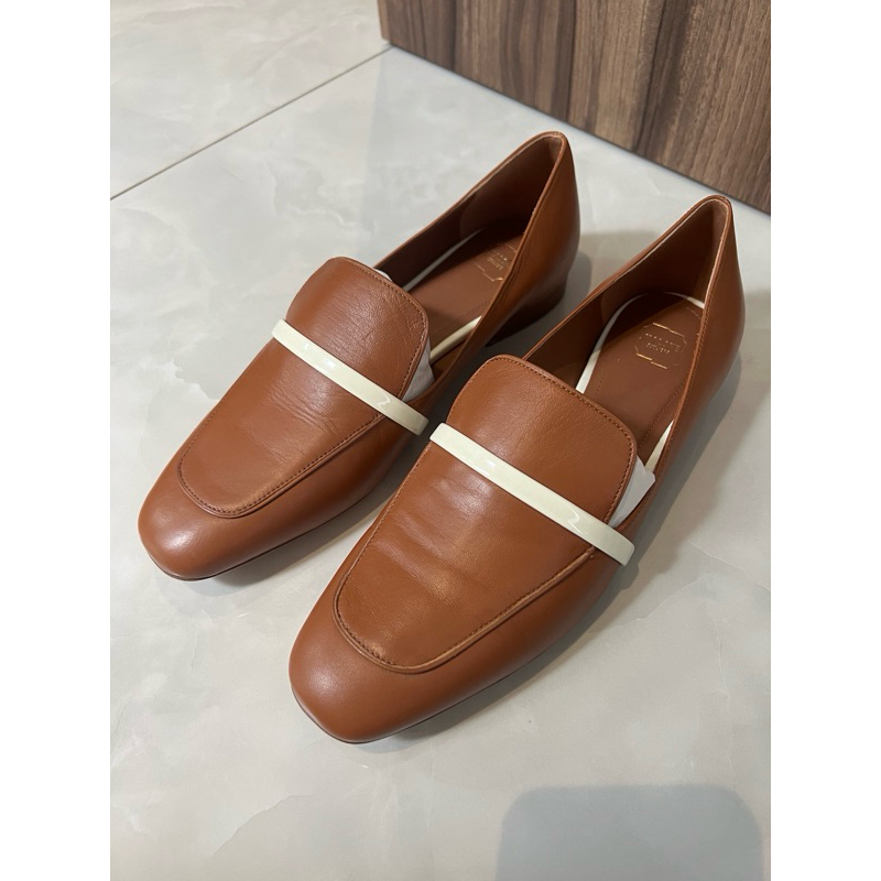 Preloved Malone Souliers Jane flat tan/white