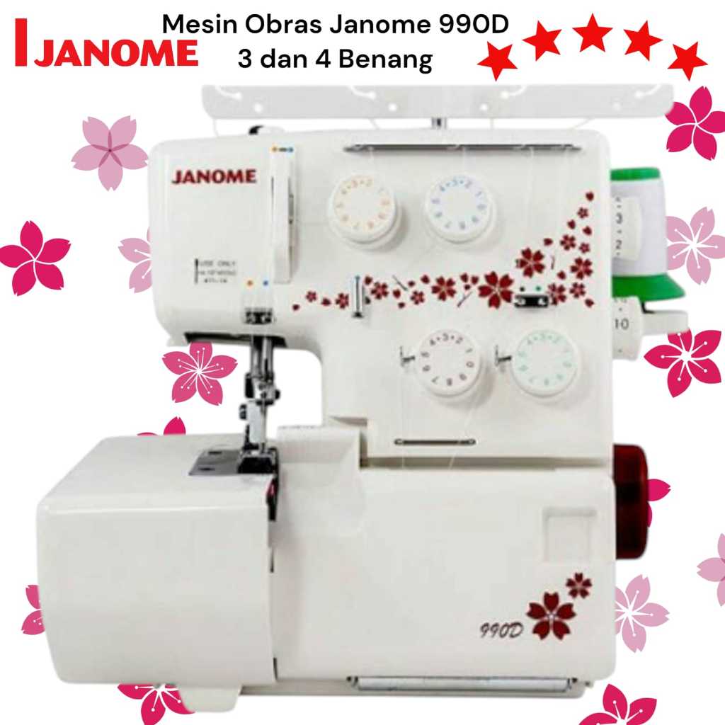 Mesin Obras Benang empat Janome 990D - Mesin Obras dan Neci