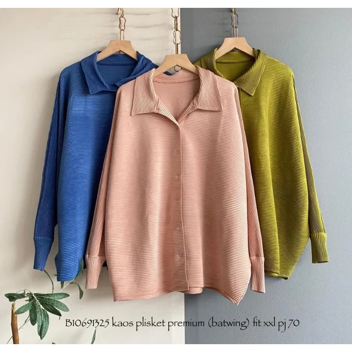 BLOUSE BATWING PLISKET PREMIUM/ATASAN/BATWING/BLOUSE/PLISKET/PREMIUM