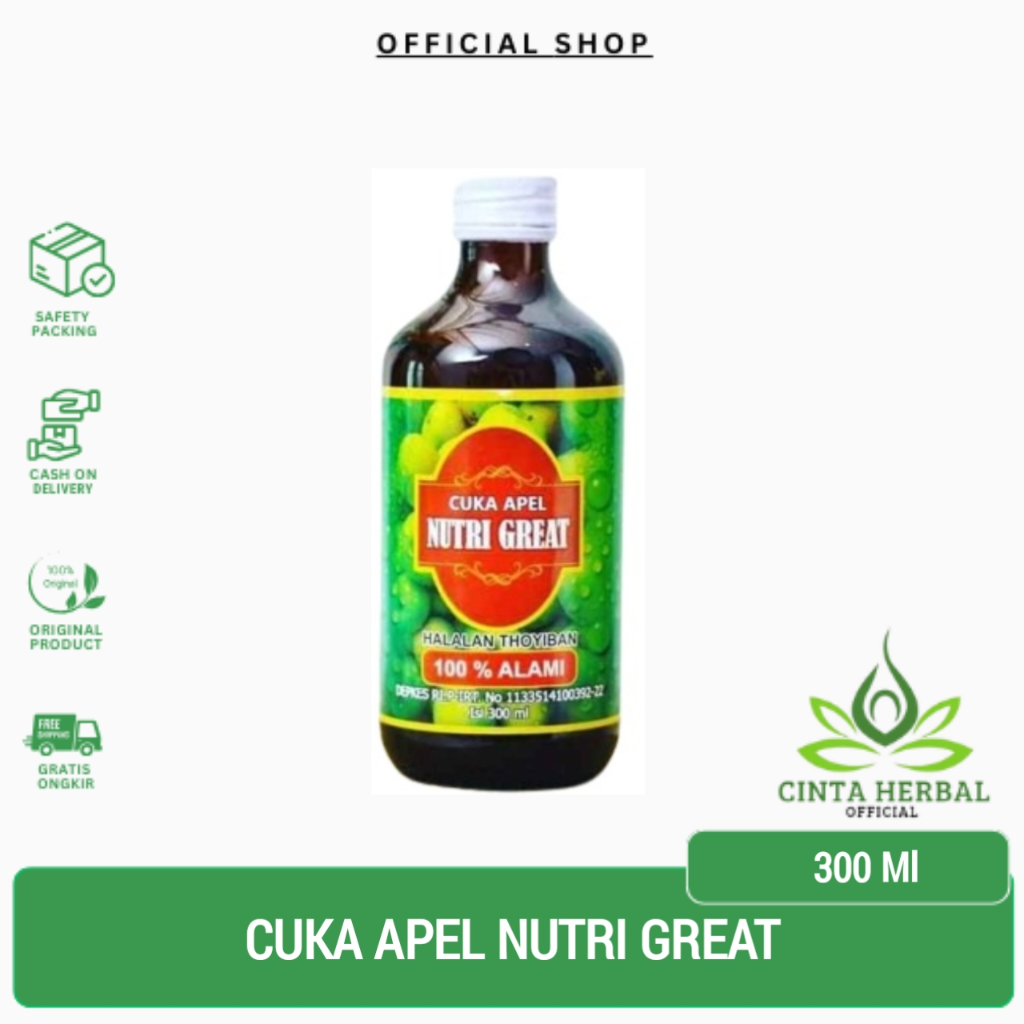 

Cuka Apel Nutri Great 300 Ml ORIGINAL