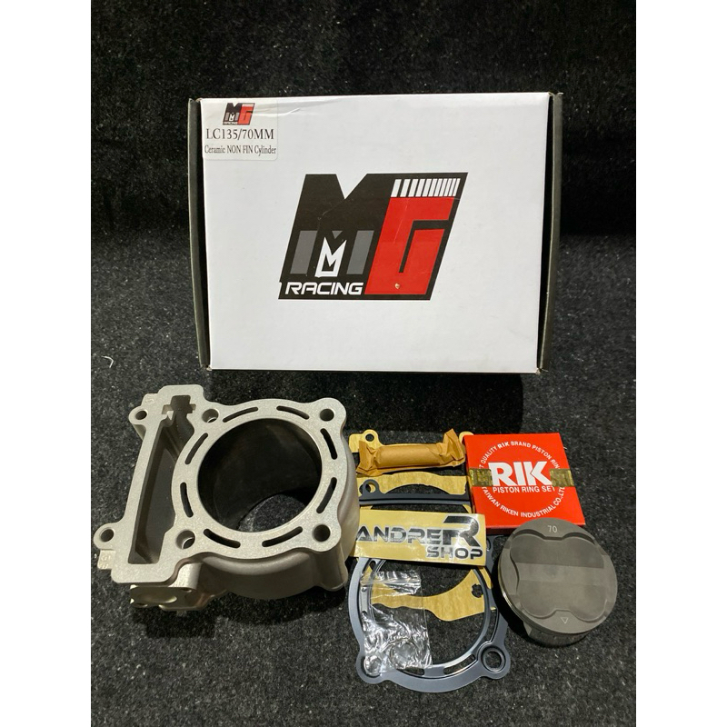 paket blok boreup mg racing 63 65 68 70 72 untuk yamaha jupiter mxking mx135 r15 vixion blok ceramic