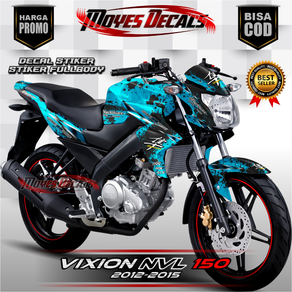 COD Decal Variasi Motor VIXION NVL FULLBODY Stiker Vixion 2012/2015 Motif Kece DE