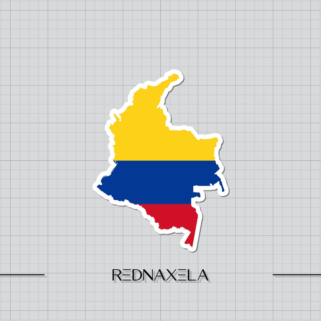

Stiker Vinyl Colombia Map Stiker Koper Outdoor Waterproof Sticker