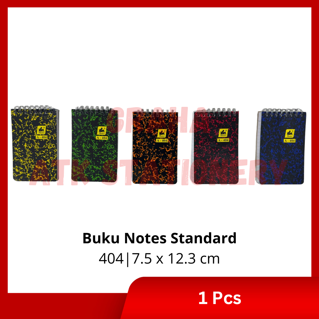 [1 Pcs] Buku Notes Spiral Standard 404 Kecil / Notebook Spiral Standard 404 Kecil