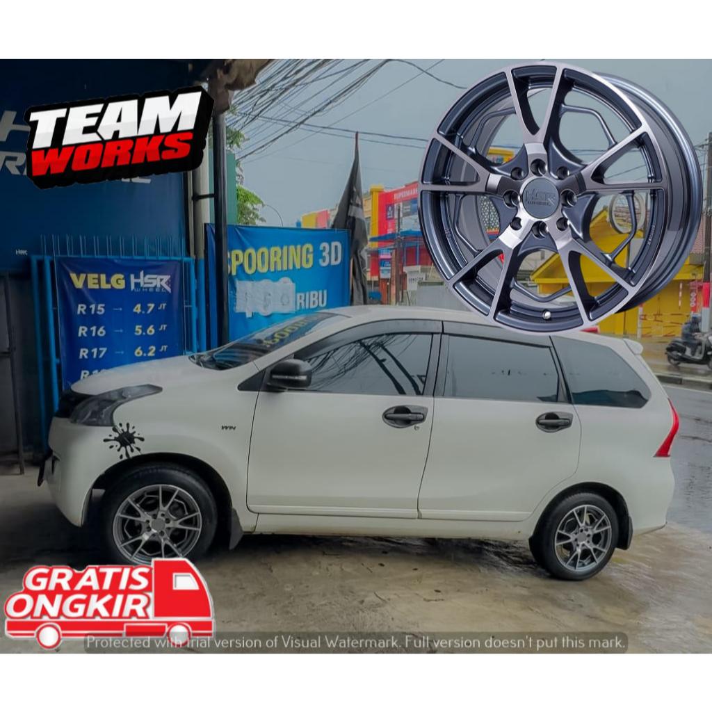 PAKETAN VELG PLUS BAN RING15 HSR TYPE EXIMIUS MOBIL AVANZA XENIA CAYLA VIOS R15 PELEK GREY POLISH