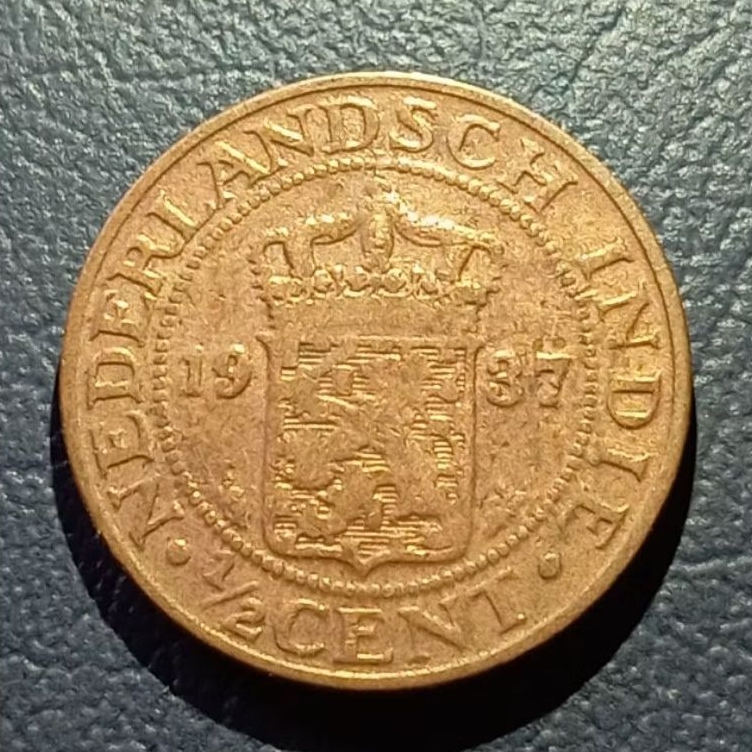 Koleksi Koin Nederlands Indie ½ Cent Tahun 1937