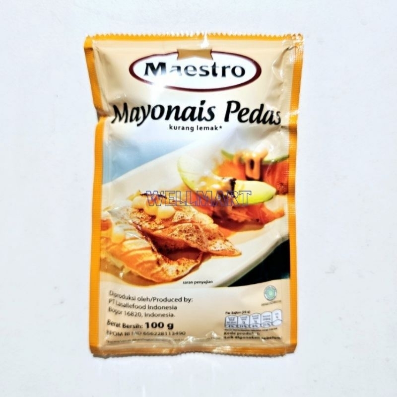 

Maestro Mayonais Pedas Sachet 100gr Halal Mayonais Kurang Lemak