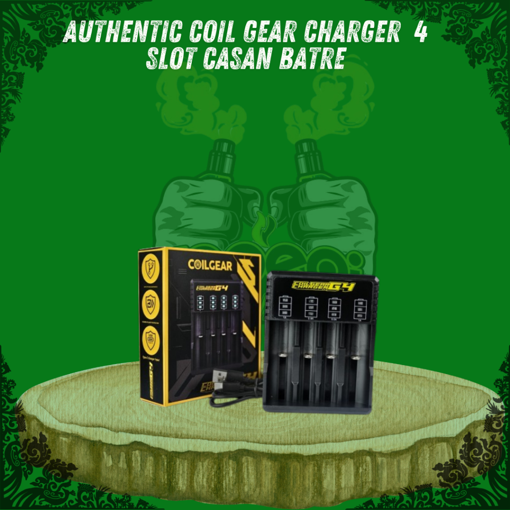 USB battery charger CoilGear G4 4 slot smart 18650 battery charger Authentic