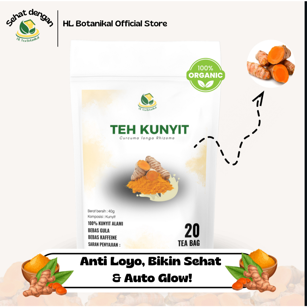 

HL Botanikal: Teh Kunyit asli 100%atasi asam lambung alami