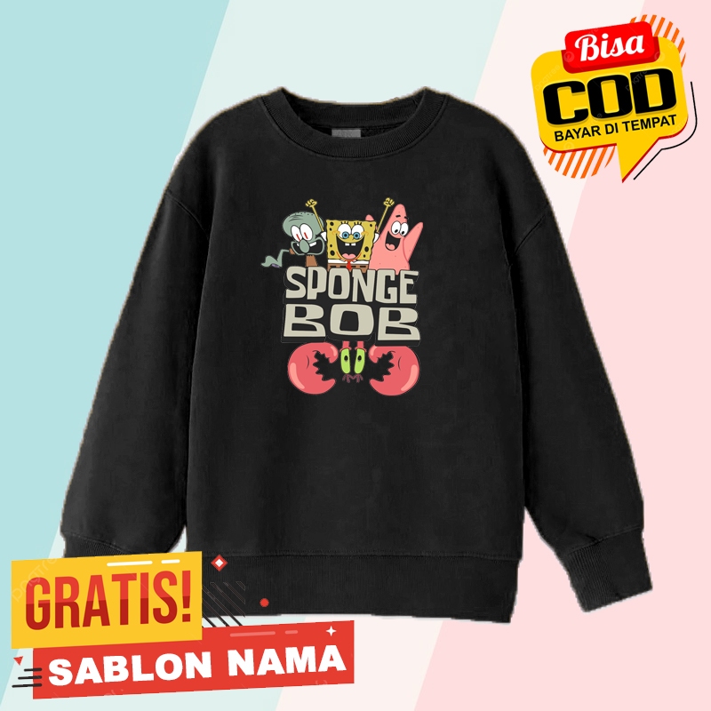 Sweater Anak Anak Spongebob Squarepants Karakter / Jaket Sweater Anak Laki Laki & Perempuan Custom N