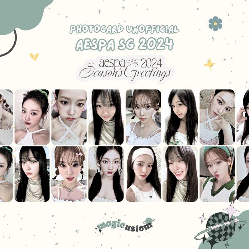 [ PO ] PC PHOTOCARD UNOFFICIAL AESPA SEASON GREETINGS 2024 SG 24 KARINA GISELLE WINTER NINGNING MELE