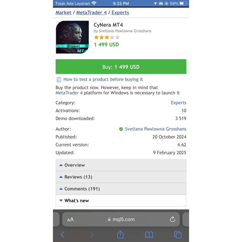 iforex- Cynera MT4 robot forex