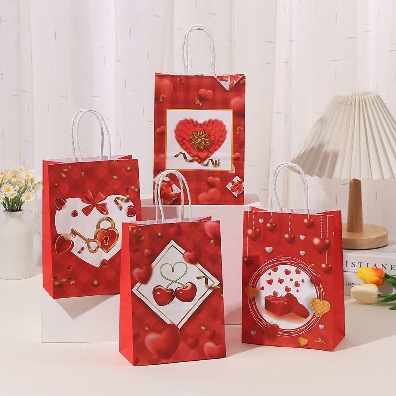 

YOURNEEDSMDN ❤️ PAPER BAG MOTIF LOVE PREMIUM,TAS KADO VALENTINE,HAMPERS VALENTINE