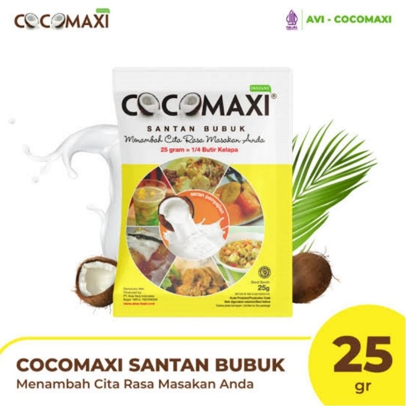 

CocoMaxi Santan bubuk 25gr - Coco maxi santan instan - santan bubuk