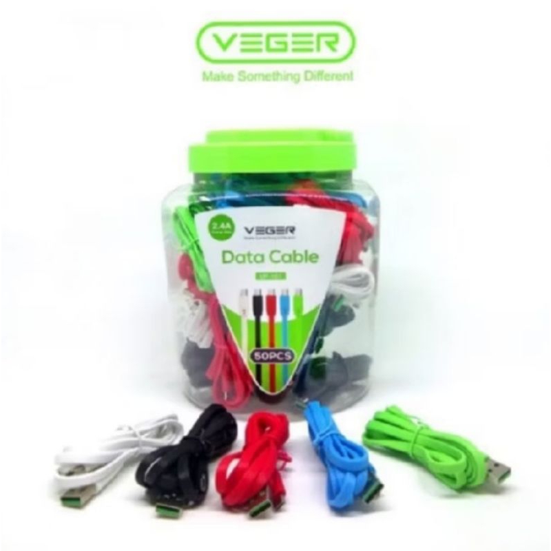 Kabel Data Veger VP101(Micro USB)/VP102(Type C) Fast Charging