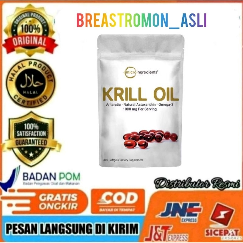 microingredients krill oil antarctic with omega 3-300 softgels original asli