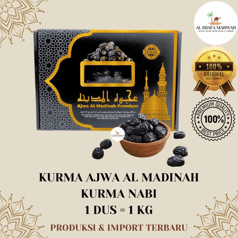 

Kurma Ajwa Al Madinah 1 Kg | Ajwa 1 Kg | Kurma Nabi 1 Kg