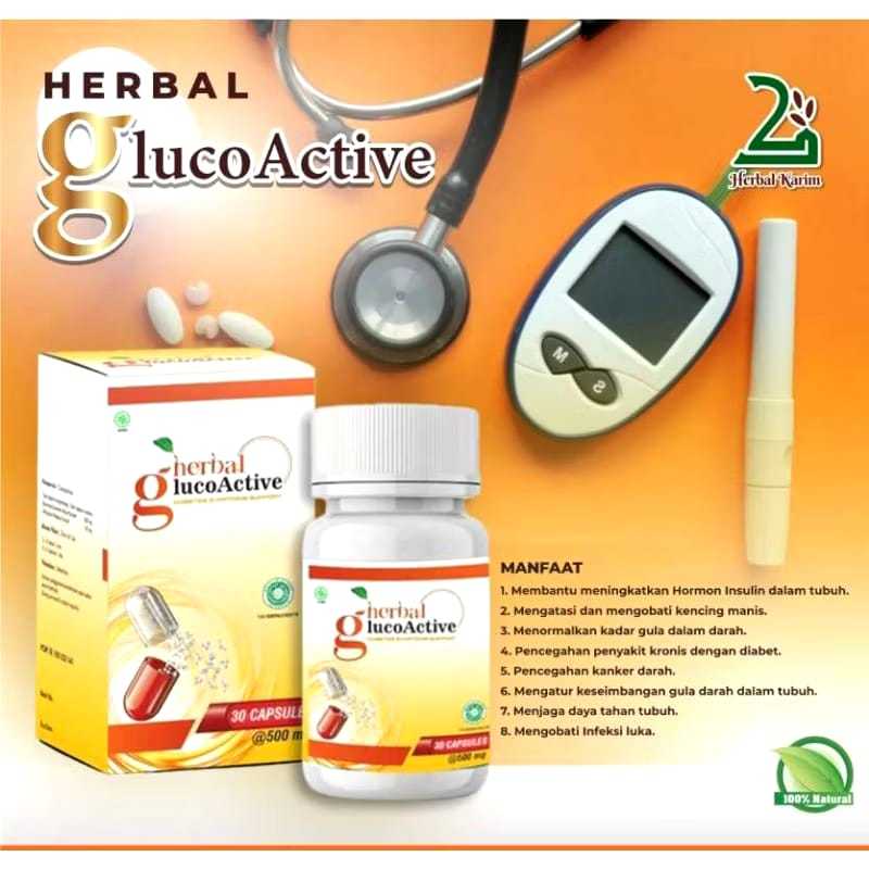 Glucoactive Obat Diabetes Atasi Kencing Manis Asli Original Glucoactive Herbal BPOM