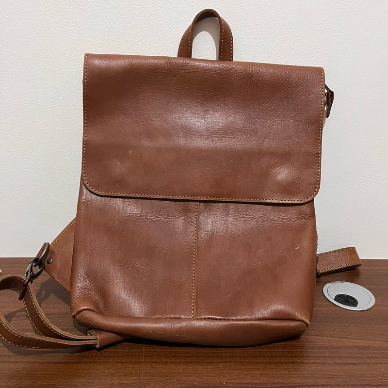 tas kulit asli backpack