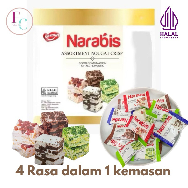 

Narabis Nougat Crisp 4 Rasa Dalam 1 Kemasan 200g