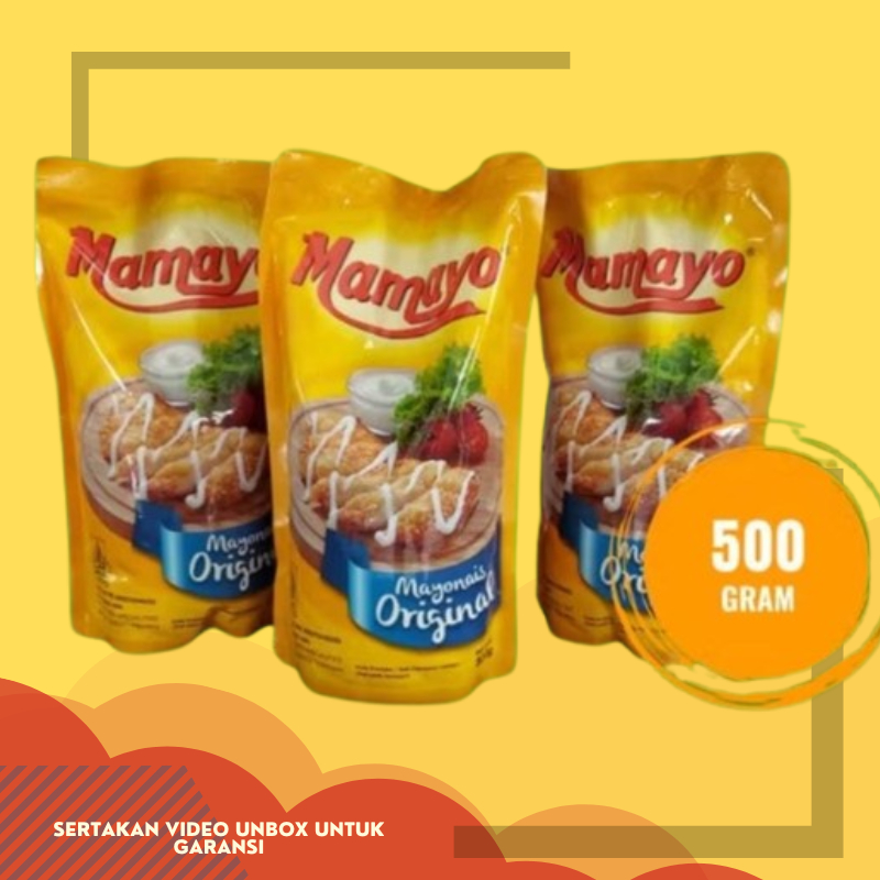 

Mamayo Original Saus Sauce Mayones Mayonaise Mayonais Mayonnaise Sambal Burger Sandwich Kentang Sushi Salad Spicy Fried Chicken Ayam Katsu Wings 500gr gram