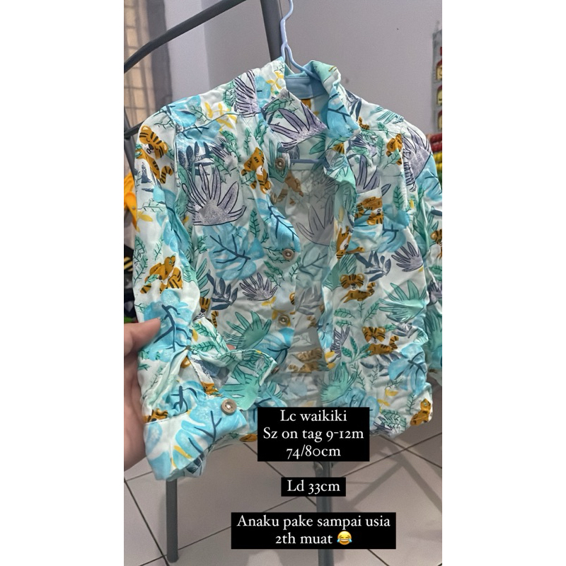 kemeja anak laki-laki kemeja rayon adem lc waikiki preloved